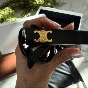 Celine Sunglasses in Black with Gold Detail